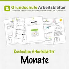 Deutsch lernen mit übungen und grammatik. Monate Kostenlose Arbeitsblatter
