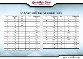 Complete Boye Knitting Needles Size Chart Knitting Needles