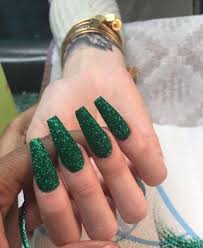 Green & gold christmas water marble nail art tutorial. 30 Beautiful Green Acrylic Nails Ideas Nail Art Designs 2020