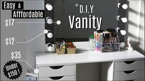 d i y vanity desk mirror w led