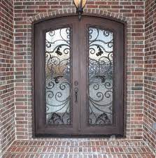 Bronze Paint Finish Wrought Iron Door