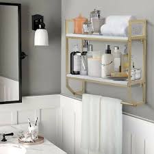 Wall Mounted Bathroom Shelf W Towel