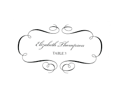 Table Place Card Template Word Escort Wedding Digital