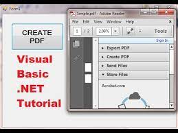 how to create pdf file in vb net
