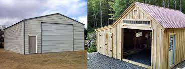 1 metal buildings versus wooden garages