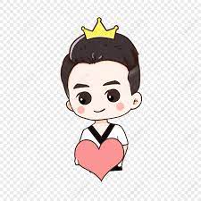 love boy cartoon character crown