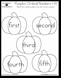 Pumpkin Ordinal Numbers 1 20 A To Z Teacher Stuff