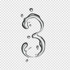 Numerical Digit Arabic Numerals Drop Gray Glass Water