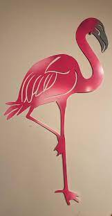 Metal Flamingo Art Garden Art Plasma
