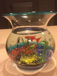 Beautiful Murano Fish Bowl Art Glass