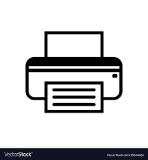 Fax Icon In Black And White Royalty Free Vector Image