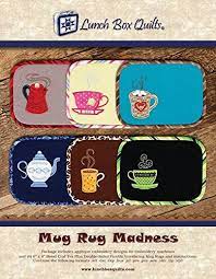 mug rug madness machine embroidery