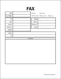 Free Detailed Easy Write Fax Cover Sheet From Formville