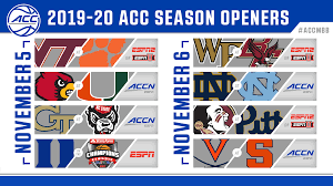 Week 1 in the acc is complete. Acc Announces 2019 20 Season Opening Basketball Games Atlantic Coast Conference