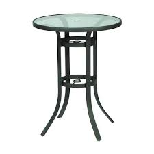 Icarus Brown Round Glass Balcony Table