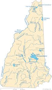 Map Of New Hampshire Lakes Streams And Rivers