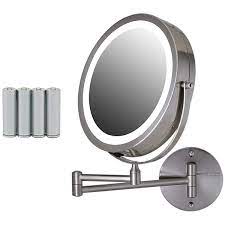 lighted wall mount makeup mirror