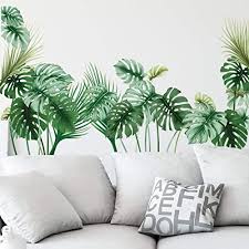 tropical wall decals palm leaf wall
