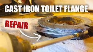 fix a broken cast iron toilet
