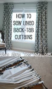 sew tab back curtains guest tutorial