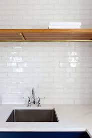 White Glass Tile Backsplash