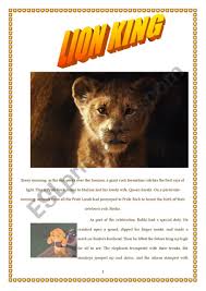 lion king esl worksheet by tatyanavm