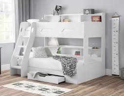 Bunk bed can be assembled so that stairway is on either left or right. Julian Bowen Orion Triple Bunk Bed In White