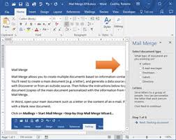 mail merge in word 2016 information