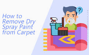 remove dry spray paint from carpet