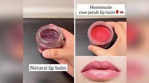 diy homemade lip balm with rose petals