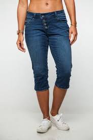 Stretch jeans in großen größen. Tolle Buena Vista Damen Capri Jeans