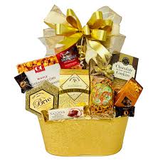 golden gourmet gift basket executive