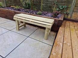 Churnet Backless Garden Bench Timber