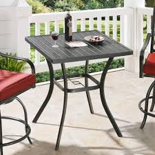 Outdoor Bistro Metal Square Table
