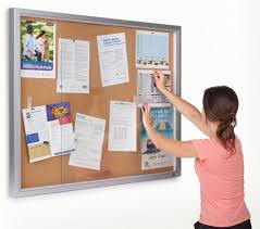 48 X 36 Enclosed Cork Board With