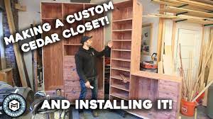 making a custom cedar closet install