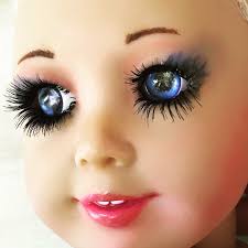 add eyelashes to fixed eye dolls