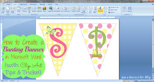 How To Make A Bunting Banner In Word With Clip Art Tips And Tricks