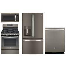 Ge kitchen appliance packages in slate. Ge 4 Piece Kitchen Appliance Package With Gas Range Slate Kitchen Appliance Packages Slate Kitchen Slate Appliances Kitchen