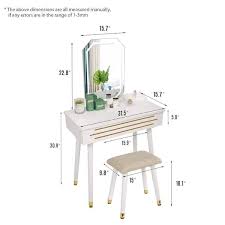 siavonce white makeup vanity table set