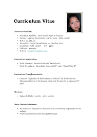 Curriculum vitae actual por modelos de currículum. Curriculo Vitae