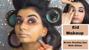eid makeup brown smokey eye with