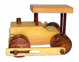 2 wooden toy wooden bulldozer toy