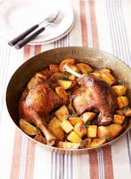 roast duck legs with potatoes nigella