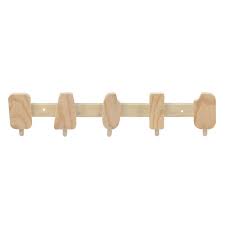 Wooden Coat Hook 5 Hooks For Bags And