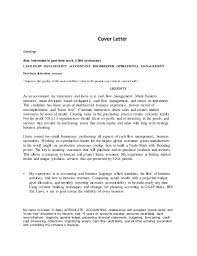 Reference Letter For Management Accountant Free Resume Builder