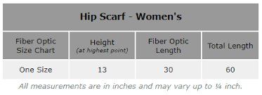 Fiber Optic Hip Scarf Closeout Price