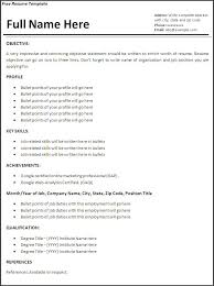 Show off your value as a future employee. Job Resume Format Free Word Templates
