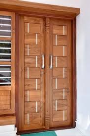 exterior teak wooden double door for