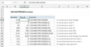 excel ceiling precise function exceljet